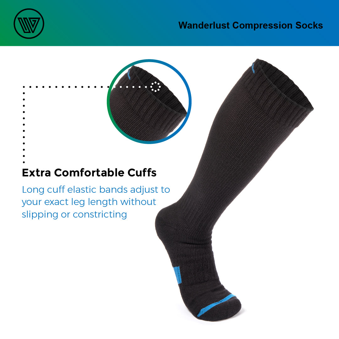 Everyday Compression Socks - Comfortable Cuffs